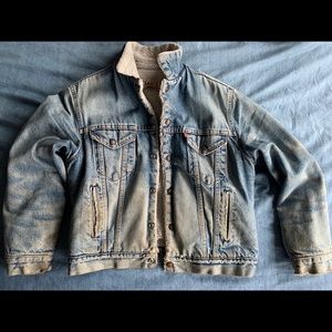 Vintage Levi Sherpa Lined Denim Jacket